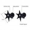 Black Nail Stud Earrings Unisex