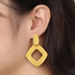 Geometric Gold Stud Ohrringe