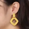 Geometric Gold Stud Ohrringe
