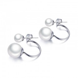 Kaksinkertainen Pearl Stud Earrings