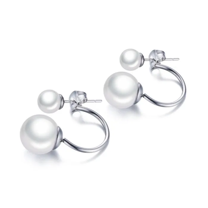Boucles d'oreilles double perle