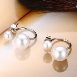 Boucles d'oreilles double perle