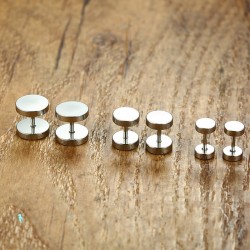 Einfache Silber Rund Ohrringe Unisex