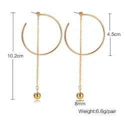 Ball Hoops Long EarringOorbellen