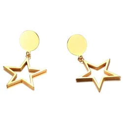 AretesPendientes de estrellas de cinco puntos de oro