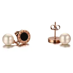 Pearl Roman Numerals Earrings Näytä tarkat tiedot