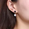 Boucles d'oreilles perles simulées