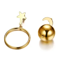 AretesStar & Moon Asymmetric Pendientes
