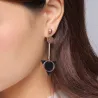 AretesDoble círculo " triángulo - pendientes largas