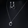 Conjuntos de joyasPendientes redondos de cerámica negro & collar - conjunto de joyas