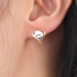 Heart & crystal necklace & earrings - jewellery setJewellery Sets