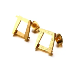 Irregular Square Shape halsband & örhängen Smycken Set