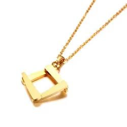 Irregular Square Shape halsband & örhängen Smycken Set