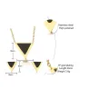 Triangle örhängen & halsband - smycken set