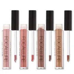 Lápiz labialLipstick de larga duración engastado oro metalizado