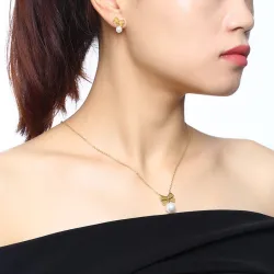 Bowknot & Pearl Fashion Jewellery Set Näytä tarkat tiedot