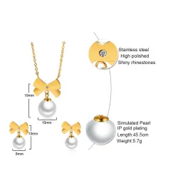Bowknot & Pearl Fashion Schmuckset