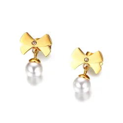 Conjuntos de joyasBowknot  Juego de joyas de moda de perlas