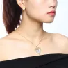 Conjunto de jóias elegantes de amor e triângulo