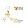 Conjuntos de joyasPendientes de perlas de corazón de oro collar joyería conjunto