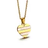 Gold Heart Pearl Earrings Necklace jalokivi