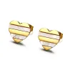 Gold Heart Pearl Earrings Necklace jalokivi