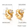 AretesPendientes de oro con zirconia