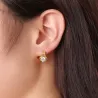 AretesPendientes de oro con zirconia