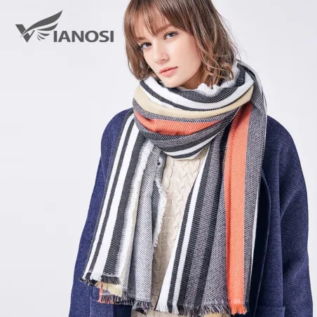 PañuelosStriped invierno bufanda suave Shawl
