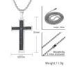 Cross with Spanish Bible - ruostumaton teräs kaulakoru - unsex