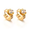 AretesPendientes de oro con zirconia