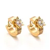 AretesPendientes de oro con zirconia