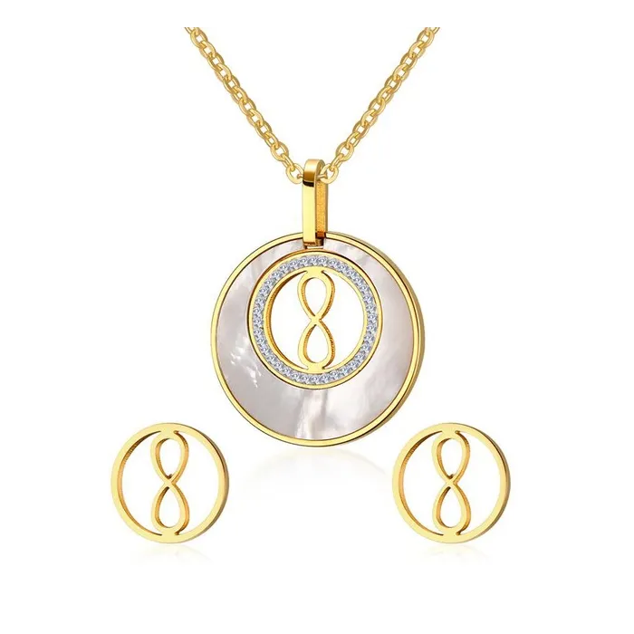 Pyöreä Pearl & Gold Jewellery Set