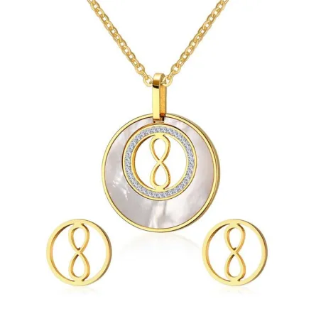 Pyöreä Pearl & Gold Jewellery Set