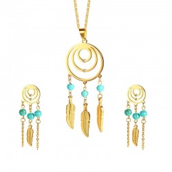 Dreamcatcher Necklace & Earrings Jewelry Set