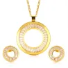 Ensemble de bijoux en or Rhinestone