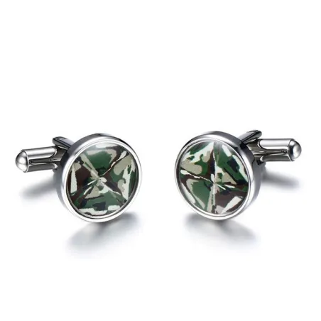 Camouflage Round Cufflinks Näytä tarkat tiedot