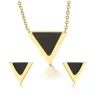 Triangle örhängen & halsband - smycken set