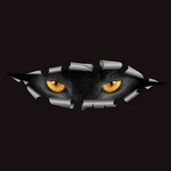 3D glurende kattenogen - vinyl autosticker - waterdichtStickers