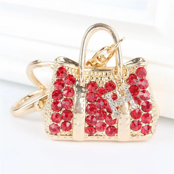 Red Crystal Handbag keychain
