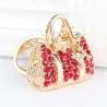 llaverollavero de bolso de cristal rojo