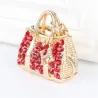 llaverollavero de bolso de cristal rojo