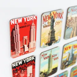 New York-teman - kylmagneter - 24 bitar