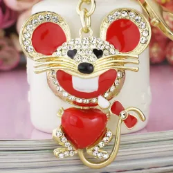 Portachiavi in cristallo Mouse