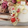 Crystal Mouse Keychain KeyringKeyrings