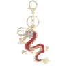 Crystal och gold dragon keyring