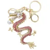 Crystal and gold dragon keyring