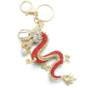 Crystal och gold dragon keyring