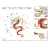 Crystal och gold dragon keyring