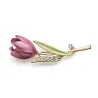 Elegant kristall tulpan brooch